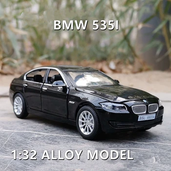 1:32 BMW 5 Серии 535i Модель автомобиля из сплава, Литые под давлением Металлические Игрушечные Транспортные Средства, Модель Автомобиля С Высокой Имитацией Звука И Света, Коллекция Детских подарков