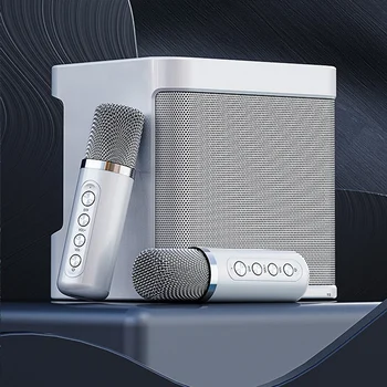 1 комплект семейного аудиоприемника KTV, встроенный открытый портативный караоке-динамик Bluetooth, коробка белого цвета