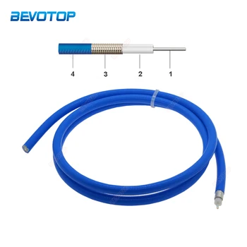 1 м, 5 м, 10 м, Синий кабель RG401 50-5, полугибкий высокочастотный тестовый кабель 50 Ом, радиочастотный коаксиальный кабель, перемычка с косичкой 4G