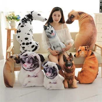 1 шт. Подушка с 3D рисунком милой изгибающейся собаки, реалистичное животное, Забавная голова Собаки, Косплей, Детская любимая игрушка, подушка для дома