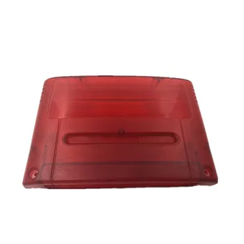 100 шт. версия для ЕС, прозрачный красный пластиковый корпус для SNES SFC