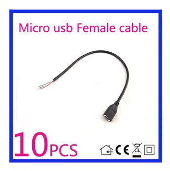 10ШТ Micro USB 5-Контактный разъем Для 4-проводного Открытого Кабеля Для Сварки DIY Бесплатная Доставка