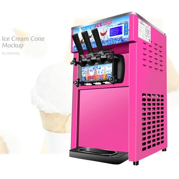 110 В/220 В, Коммерческий автомат для производства Мягкого Мороженого с тремя Вкусами, Автомат для продажи Замороженного мороженого
