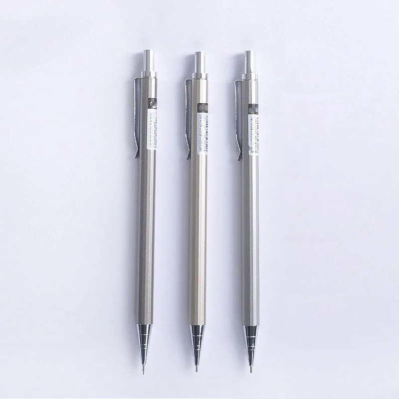 3 шт./упак. 0,7 мм Мини Автоматический карандаш, Офисные школьные Металлические фломастеры, Карандаши, Механические Карандаши для рисования, письменные принадлежности