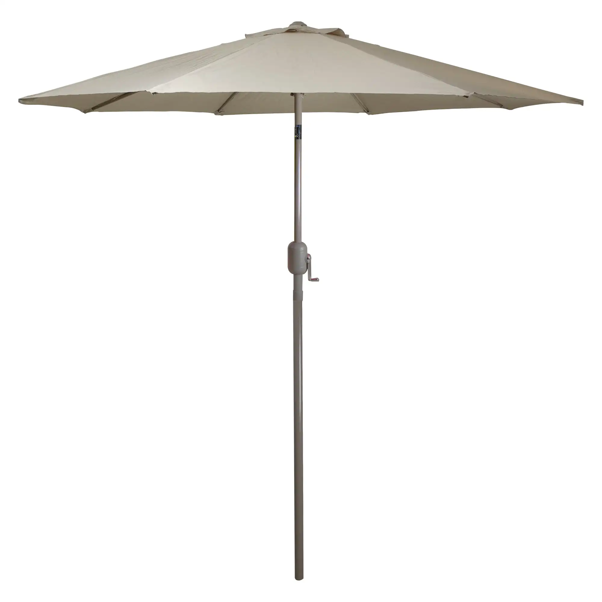 9-футовый открытый зонт для внутреннего дворика с рукояткой и наклоном-Темно-серый навес
