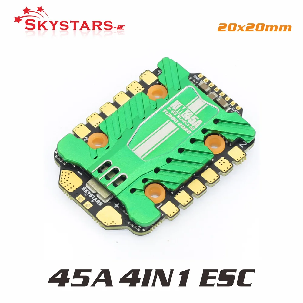 Skystars KM45A 4В1 ESC 3-6 S 32 БИТ BLHELI-32 ESC Электронный регулятор Скорости 20x20 мм Для Радиоуправляемого Дрона FPV Гоночный Мультиротор