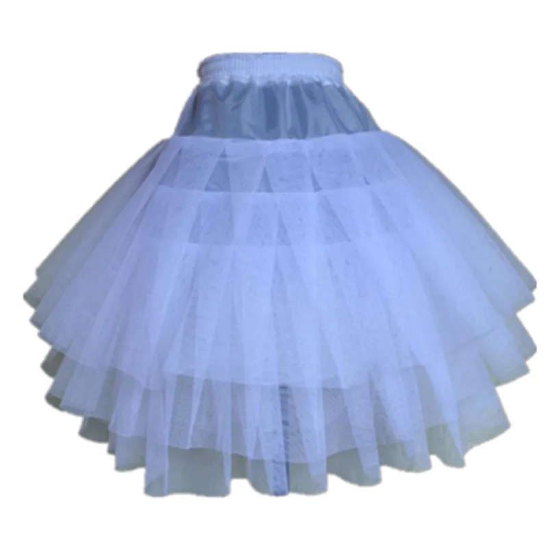 Новые детские нижние юбки для торжественного/цветочного платья для девочек, 3 слоя короткого кринолина без обруча, для маленьких девочек/Детей/Детская нижняя юбка