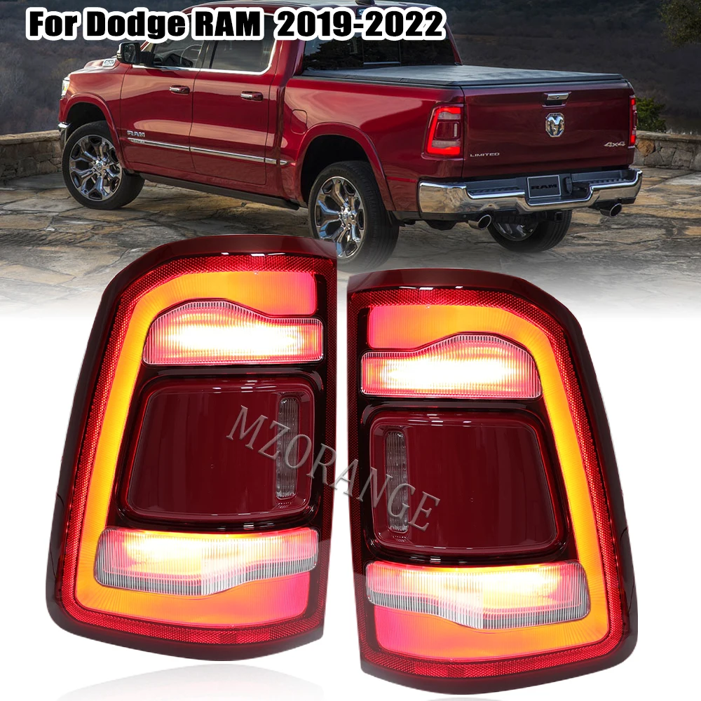 Задние фонари для Dodge RAM 2019-2022 без слепой зоны Красной промежуточной конфигурации