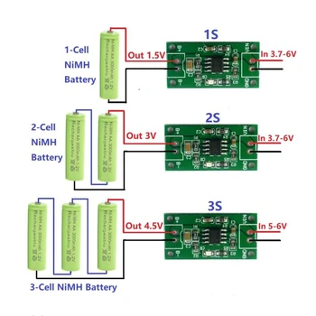 1S 2S 3S NiMH Аккумулятор Выделенная плата зарядного устройства постоянного тока от 3,5 В-6 В до 1,5 В 3 В 4,5 В 1A Модуль зарядки Постоянного тока Постоянного напряжения