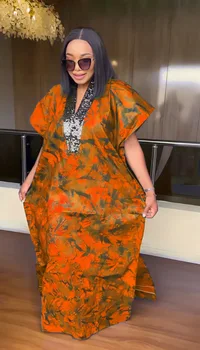 2023 Африканские платья для женщин Традиционная Африканская одежда Дашики Анкара Наряды Платье Абайя Халат Мусульманский Кафтан Длинное платье Макси