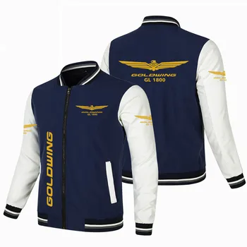 2023 НОВАЯ весенне-осенняя мужская куртка с логотипом GOLDWING, популярная повседневная модная свободная байкерская куртка, мужская уличная бейсбольная форма