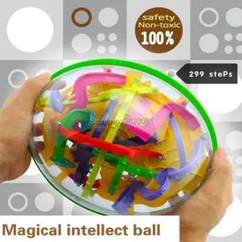 299 Шагов, 3D Волшебный лабиринт для интеллекта, IQ Баланс, Мяч, логические способности, магнитные игрушки, обучающие инструменты, интеллектуальная игра для детей