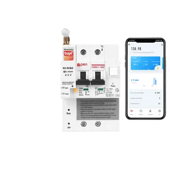 2P 3mod однофазный автоматический выключатель tuya ewelink WiFi для мониторинга энергопотребления с Amazon Alexa и Google Home
