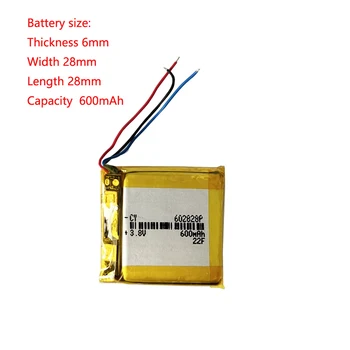 3 Провода 602828 600 мАч литиевая батарея 3,8 В Для начальной школы Умные аксессуары Детский телефон Часы