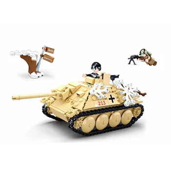 344 шт. Военная армия WW2 Сталкер Истребитель танков Истребитель Автомобиль SWAT Солдаты Модель Строительные блоки Развивающие игрушки для детей