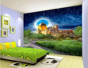 3d фотообои на заказ фреска Фантастический замок красивая сказочная страна пейзаж живопись декор комнаты Обои для стен в рулонах