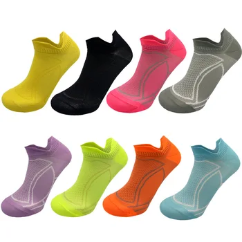 4 пары/лот, спортивные носки Унисекс, впитывающие пот, яркие нейлоновые полосатые антибактериальные дышащие носки для лодыжек для женщин