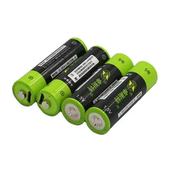 4 шт./лот ZNTER 1,5 В 1700 мАч AA аккумуляторная батарея Mirco USB литий-полимерная аккумуляторная батарея детская игрушечная батарея