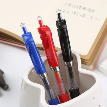48ШТ K35 пресс-ручка-роллер, креативная пресс-авторучка, черный, красный, синий, 0,5 мм, прыжок с пулевой головкой, офисная деловая ручка для подписи