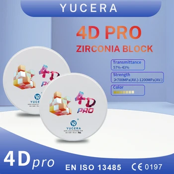 4D PRO Многослойные Циркониевые блоки, Стоматологическая CAD CAM Система, Фиксированный циркониевый диск, Материал, Прочность на изгиб