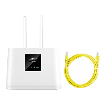 4G WiFi маршрутизатор 150 Мбит/с с 2 антеннами Встроенный слот для SIM-карты Поддержка максимум 20 пользователей (штепсельная вилка США)