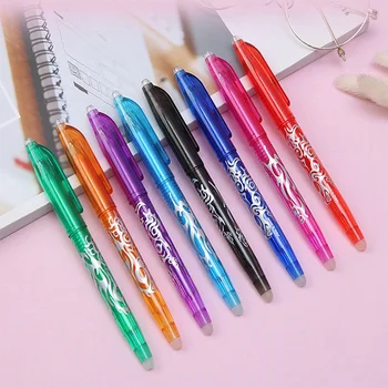 4шт 0,5 мм Многоцветная стираемая гелевая ручка Kawaii Школьная Стираемая ручка для письма, Студенческого творчества, рисования, Канцелярские принадлежности