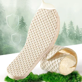 5 Пар Одноразовых Стелек из древесной массы Унисекс, Дышащая впитывающая пот прокладка для обуви, Мятные Дезодорирующие вставки Оптом