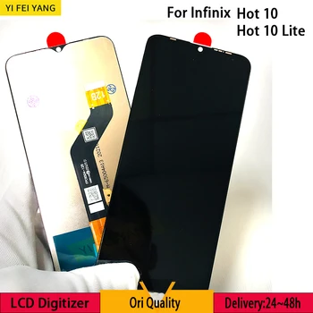 5 шт. Оригинальный Для Tecno Infinix Hot 10 Lite X657 X682 ЖК-дисплей с Сенсорным экраном Дигитайзер В Сборе Для Hot 10 Pro X695C Дисплей