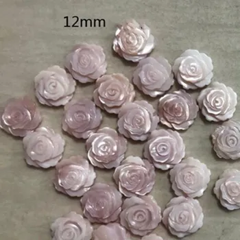 50 шт./лот, натуральная швабра, резные бусины из розовых Роз для ювелирных изделий 