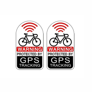 53 мм * 30 мм 2шт GPS Защищенная предупреждающая наклейка для отслеживания велосипеда Предотвращение кражи велосипеда