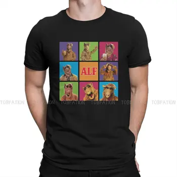 ALF The Animated Series Новейшая футболка для Мужчин Gordon Squares С круглым вырезом Из чистого Хлопка, Футболка в стиле Хип-Хоп, Подарки на День Рождения, Уличная Одежда