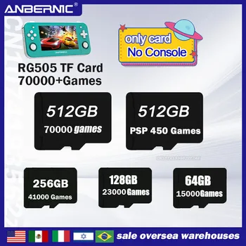ANBERNIC RG505 TF Карта 512G 70000 Игр Ps Vita 3ds Gamecube Карты Памяти Игровых Консолей PS2 PS1 PSP