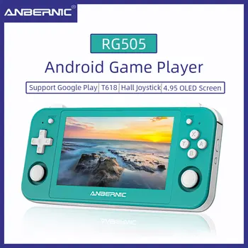 ANBERNIC RG505 Новая Портативная игровая консоль Android 12 с системой Unisoc Tiger T618 с 4,95-ДЮЙМОВЫМ OLED-дисплеем и OTA-обновлением Hall Joyctick