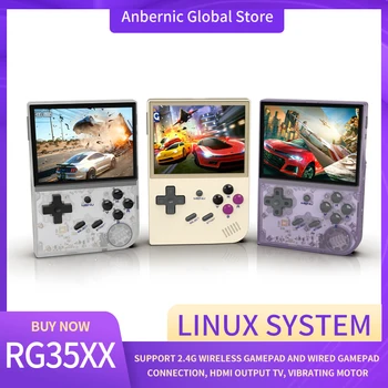 Anbernic Новая 3,5-дюймовая игровая консоль RG35XX с поддержкой беспроводного геймпада 2.4G и проводного подключения к геймпаду Игровой системы Linux
