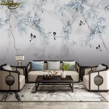 beibehang Большие 3d обои для стен, фреска, 3d чернила, бамбуковый защитный диван, обои для спальни, фон, papel de parede, зеленый