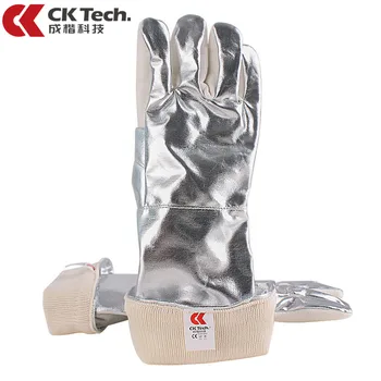CK Tech. Термостойкие перчатки с защитой от высокой температуры на 350 Градусов, защитные перчатки из алюминиевой фольги, кухонные перчатки для самообороны