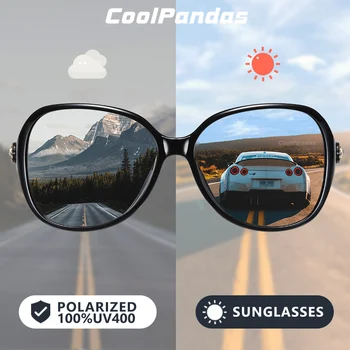 CoolPandas Бренд Дизайн Интеллектуальные Фотохромные Солнцезащитные Очки Женские 2022 Поляризованные Солнцезащитные Очки Для Вождения Oculos gafas de sol mujer