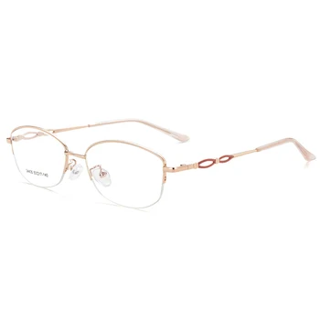Eoouooe Модные металлические женские очки в оправе Очки по рецепту Оптическая Близорукость Дальнозоркость Очки с защитой от синего света Oculos
