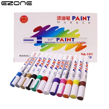 EZONE 12 шт., акриловые краски, фломастеры, Перманентное Искусство, Водонепроницаемые Граффити, Масляные фломастеры