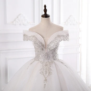 Fansmile Новое Vestidos de Novia Винтажное Кружевное Бальное платье Свадебное платье 2023 Кружевное Свадебное платье Невесты FSM-146F