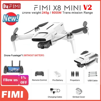 FIMI X8 MINI Pro V2 2023 Камера Дроны 9 км Трансмиссия 4k Мини-Дрон Gimbal Профессиональный Квадрокоптер емкостью 3500 мАч с Дистанционным управлением