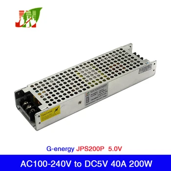 G-energy 5V 40A 200W Тонкий Импульсный Источник Питания с дисковым переключателем, Полноцветный светодиодный дисплей Источник питания, Входное напряжение AC 100 ~ 240V