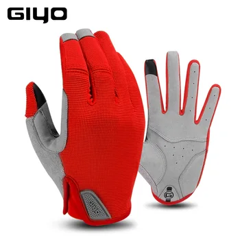 GIYO S-05 Зимние противоскользящие дышащие велосипедные перчатки с полными пальцами, ветрозащитные теплые перчатки для женщин и мужчин MTB Bike