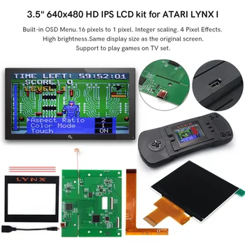 Hispeedido 3,5 дюймов 640*480 Ретро Пиксельный HD IPS ЖК-экран Мод Для Atari Lynx I 1 сменный ЖК-комплект с ТВ выходом HDMI 720P