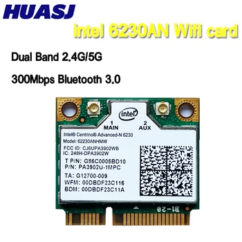 HUASJ Для беспроводной карты Intel Centrino Advanced-N 6230 6230AN 6230ANHMW 300 Мбит/с PCI-E BT3.0 62230ANHMW