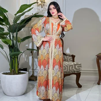 ICCLEK Женская Абайя Ид Мубарак Кафтан Дубай Абайя Турция Мусульманская Исламская Одежда Дубайское Платье Abaya Dubai Luxury 2023 Ид