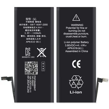 ISUNOO 1440mAh 5 литий-ионный внутренний сменный аккумулятор для iPhone 5 5G с бесплатным инструментом