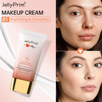 Jellyprim 8S Мгновенный Отбеливающий Крем для лица Макияж для Женщин для Темной кожи Осветляющий Крем Косметический Продукт Beauty Brighten 50G