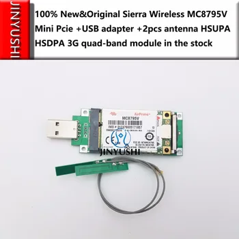 JINYUSHI для Sierra MC8795V Mini Pcie + USB-адаптер + 2 шт. антенна HSUPA HSDPA 3G модуль 100% оригинал, 1 шт. в наличии