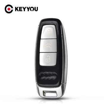 KEYYOU 3 Кнопки Дистанционного Ключа Автомобиля Чехол Брелок Для Audi A6 C8 A7 A8 Q8 2017-2020 Замена Чехла Брелка Новое Поступление